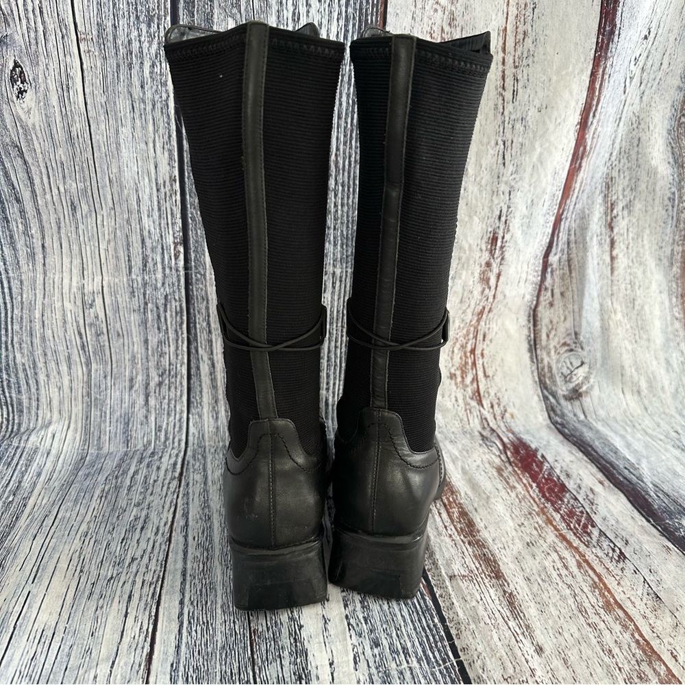 Vintage 90’s Worthington Square Toe Black Leather Tall Boots - Picture 3 of 9
